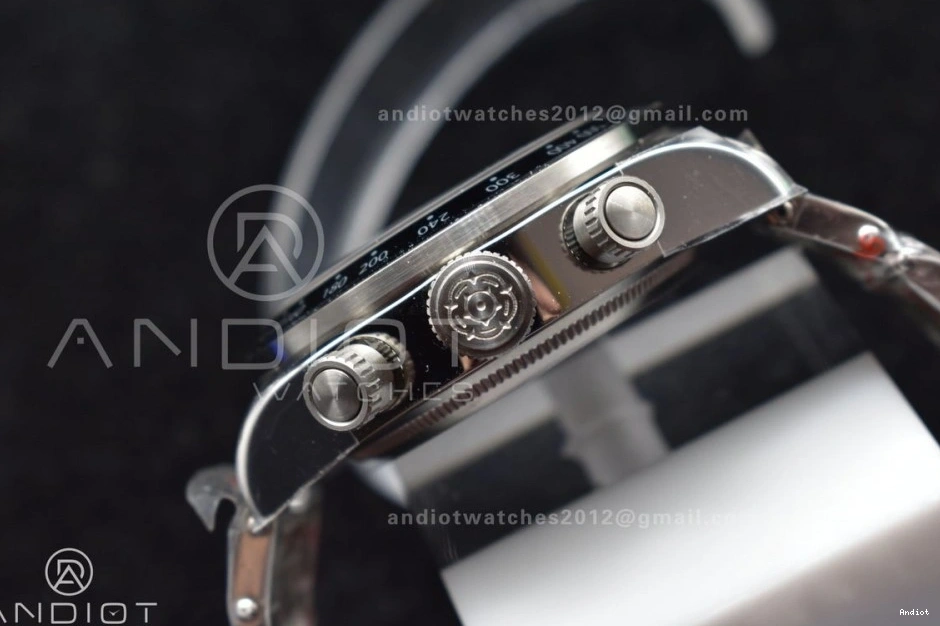 Bay 1:1 Black TWS Bracelet Dial SS A7750 White Chrono on Best Edition SS 1126